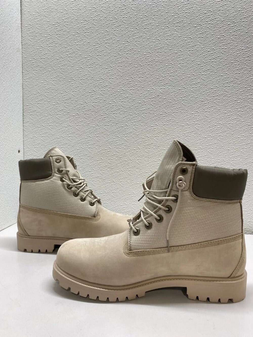 Timberland Mens Heritage 6" Waterproof Leather Nylon Boots Size 11.5 M Beige - Picture 9 of 14